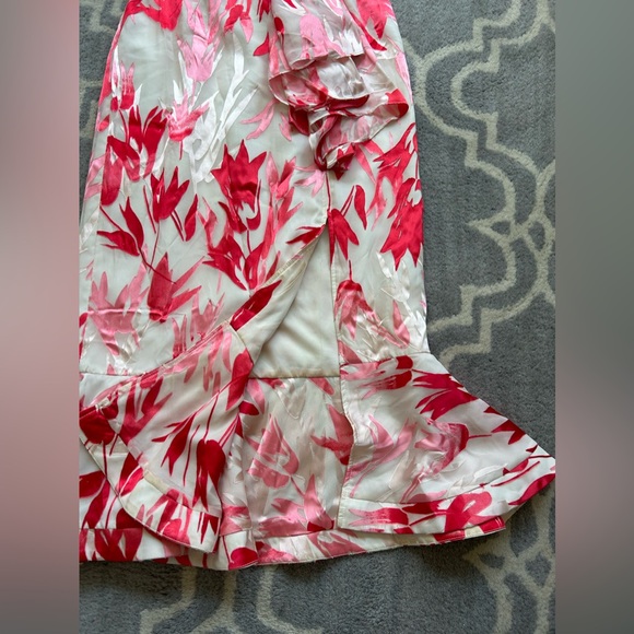 Saloni Midi Size 2 Floral Dress - Picture 3 of 12